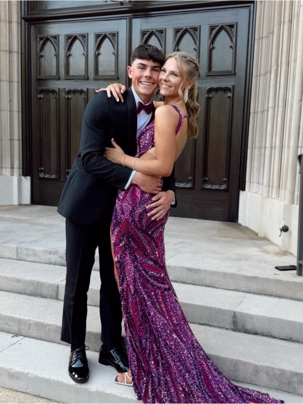 Jovani Purple Sequin Gown
